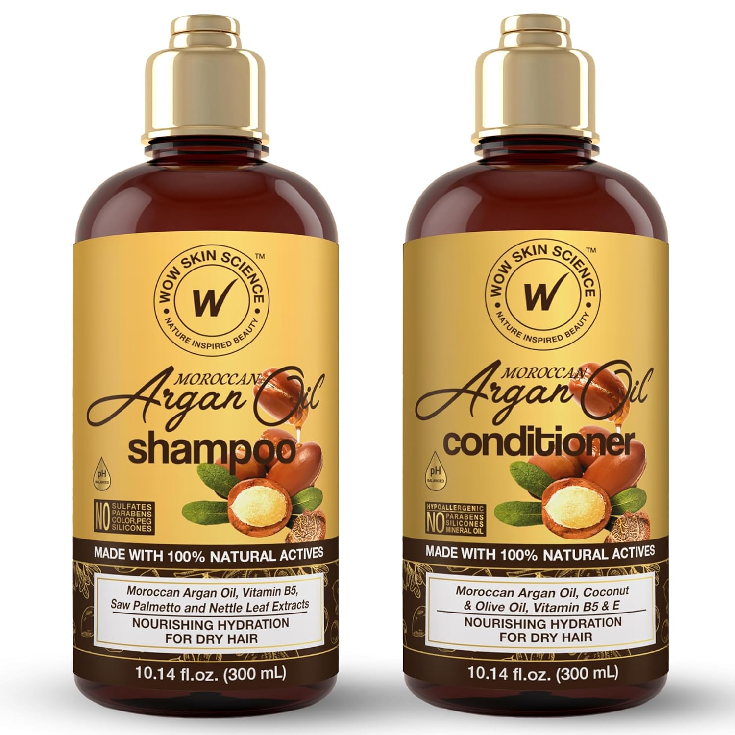Moroccan Argan Oil Shampoo & Conditioner Set - Sulfate & Paraben Free