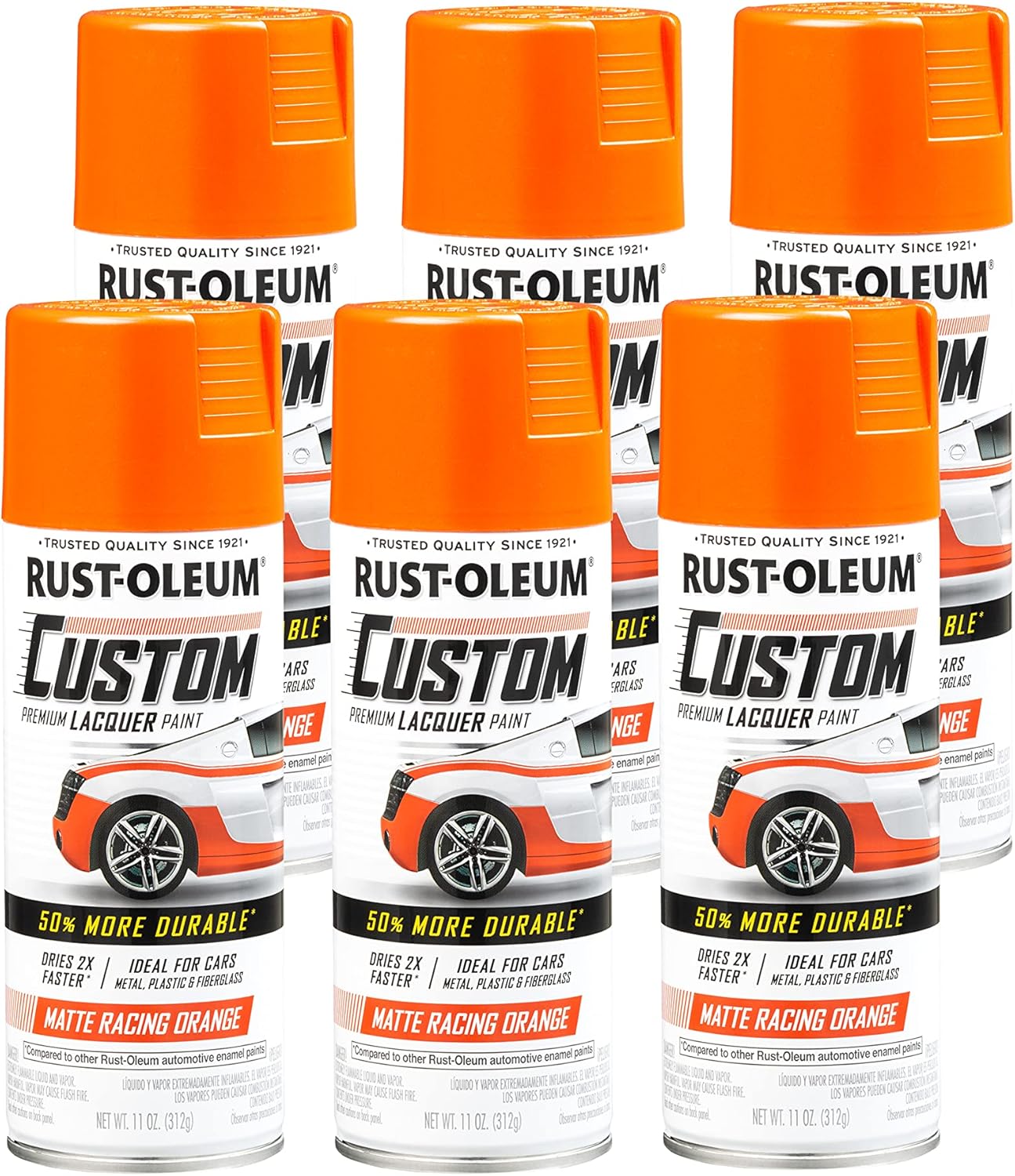 Rust-Oleum Automotive Custom Lacquer Spray Paint in Matte Orange