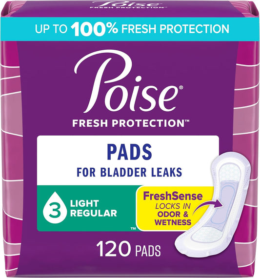 Poise Incontinence Pads 3 Drop Absorbency - 120 Count