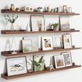 Floating Picture Ledge Shelves for Wall Set of 4 - Large 48 in Ledges