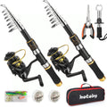 Fishing Pole Combo Set 2PACK 6.89ft Telescopic Rod and Reel - Ready