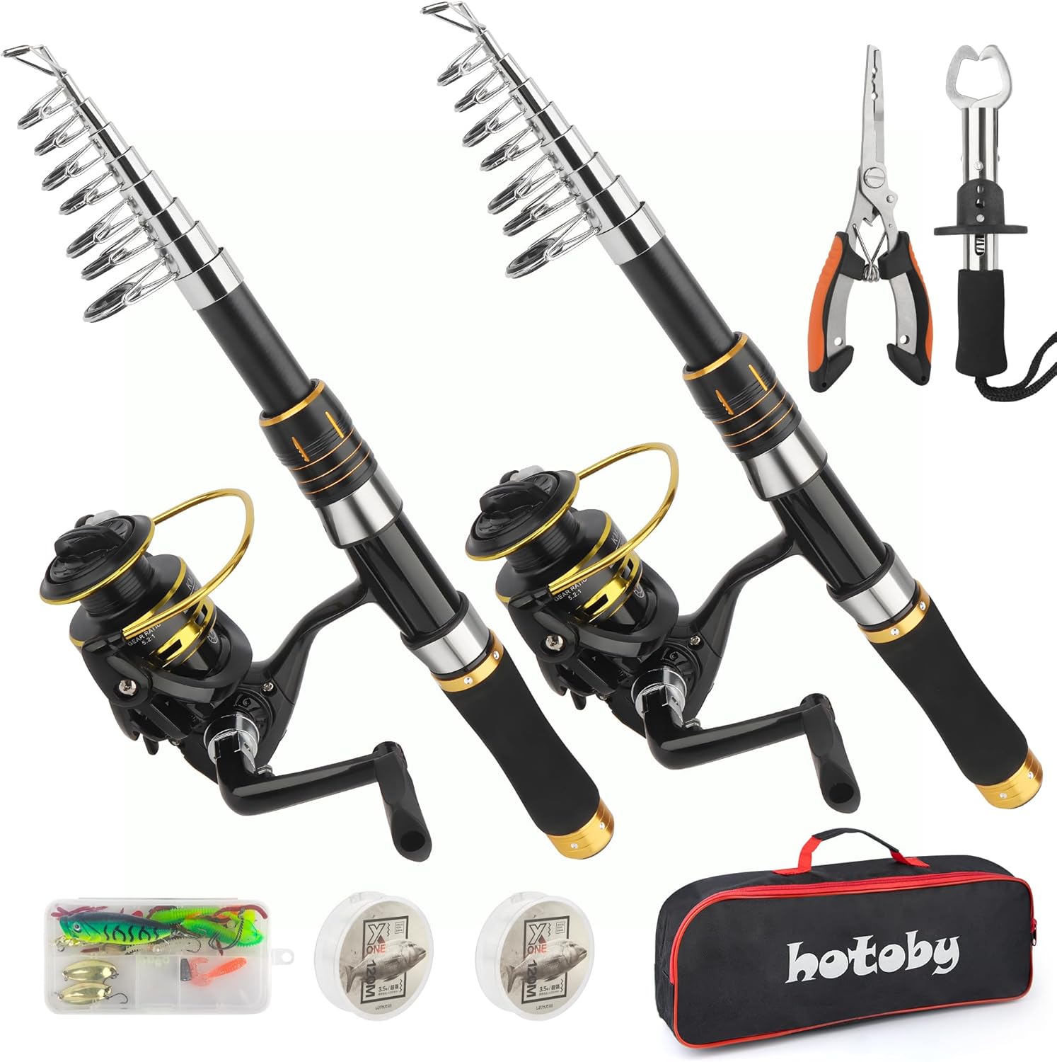 6.89ft Telescopic Fishing Set - Complete Kit for Beginners