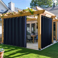 NICETOWN Outdoor Curtains 2 Panels Navy Blue W100 x L84 - Weighted