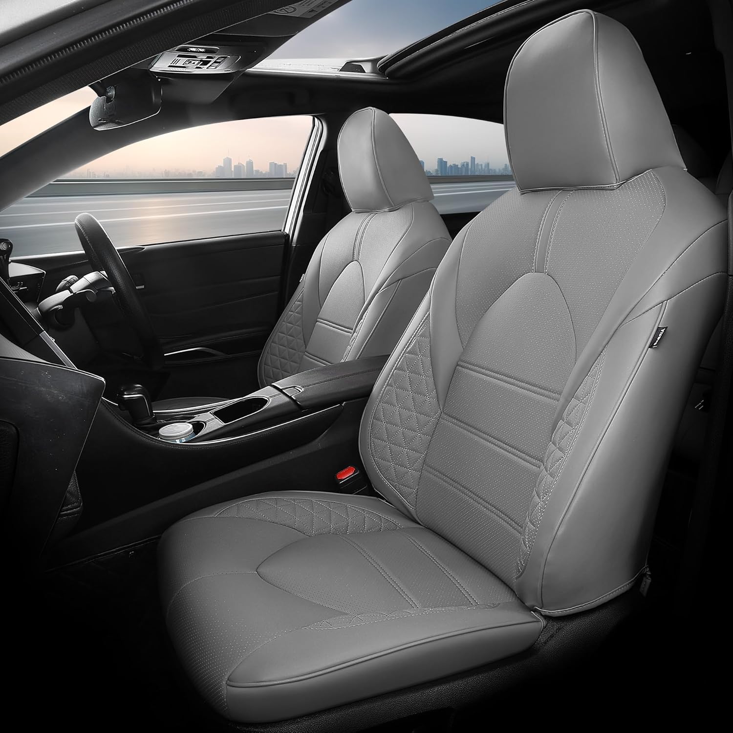 Custom Fit Seat Covers for Toyota Camry 2018-2024 - Grey