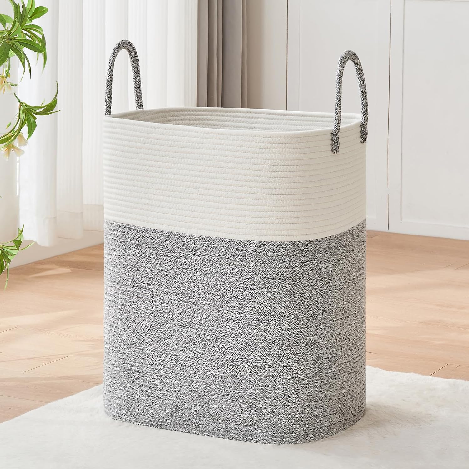 Laundry Basket with Handles - Large Cotton Storage Solution