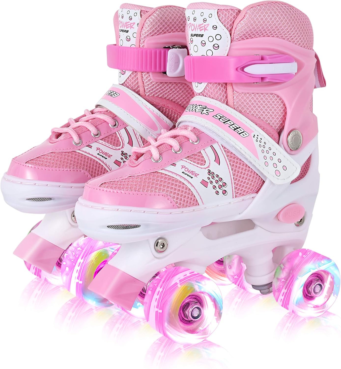Adjustable Roller Skates for Kids with Light Up Wheels