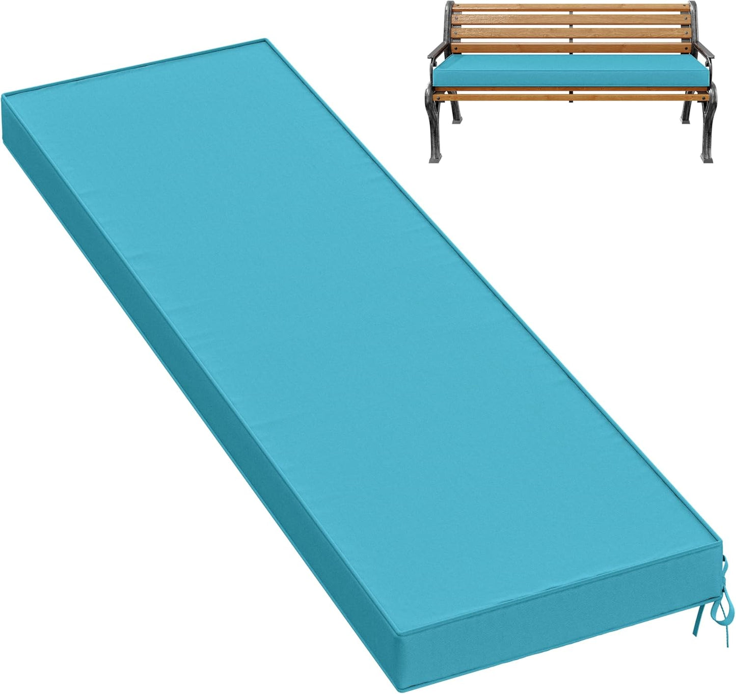 Premium Outdoor Bench Cushions for Patio Furniture 60in Lake Blue