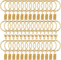 40 Gold Curtain Rings with Clips - Easy Drapery Hanging