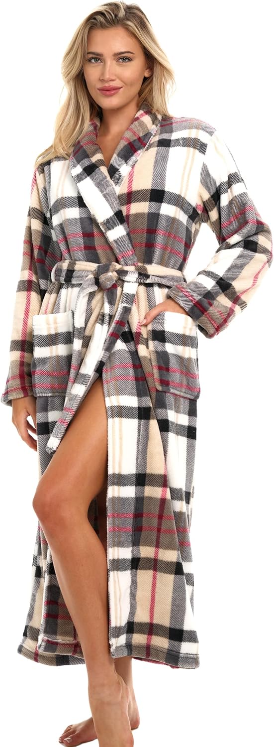 Plush Robe for Women by Alexander Del Rossa - Cozy Comfort