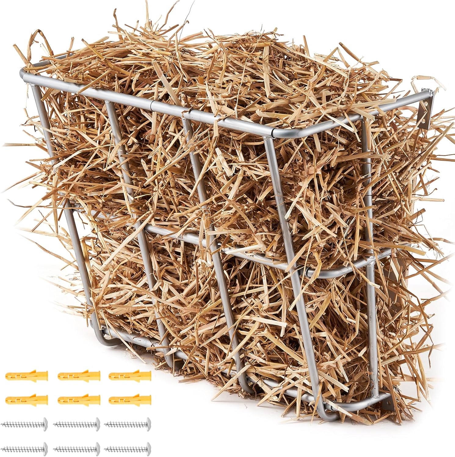 VEVOR Livestock Feeder: Heavy-Duty Steel Hay Rack for Farms