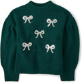 Girls Long Sleeve Crew Neck Pullover Sweater for Comfort