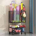 Yoga Mat Organizer with Universal Wheels - Mobile Gym Storage