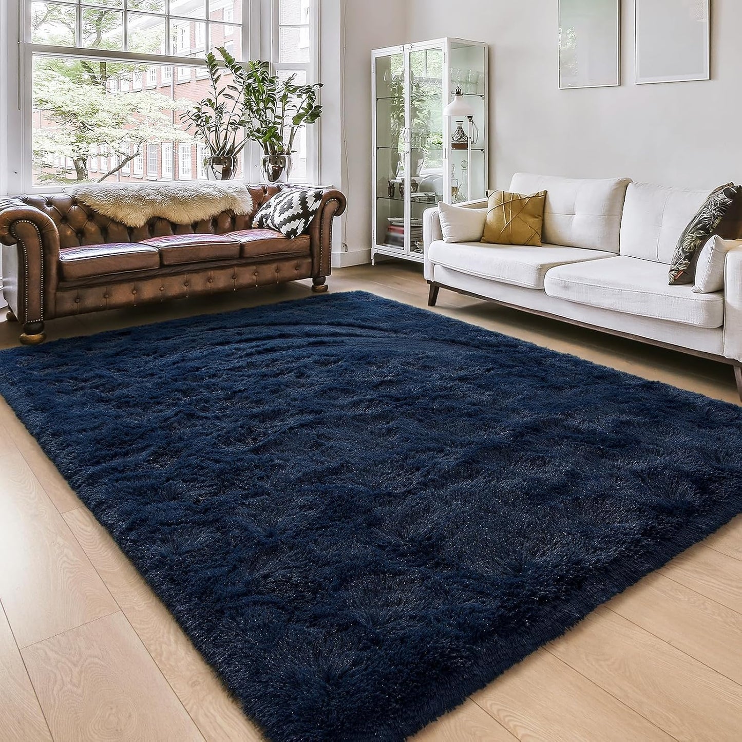 Amearea Shag Fluffy Area Rug for Kids Bedroom and Living Room
