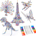 3D Coloring Puzzle Set for Kids Ages 6-12 - Creative STEM Craft Kit