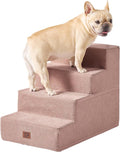 EHEYCIGA Dog Stairs for Bed - 4-Step Pet Steps for Small Dogs