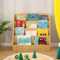 Kids Bookshelf 4-Tier Wooden Book Display Shelf - Toddler Height