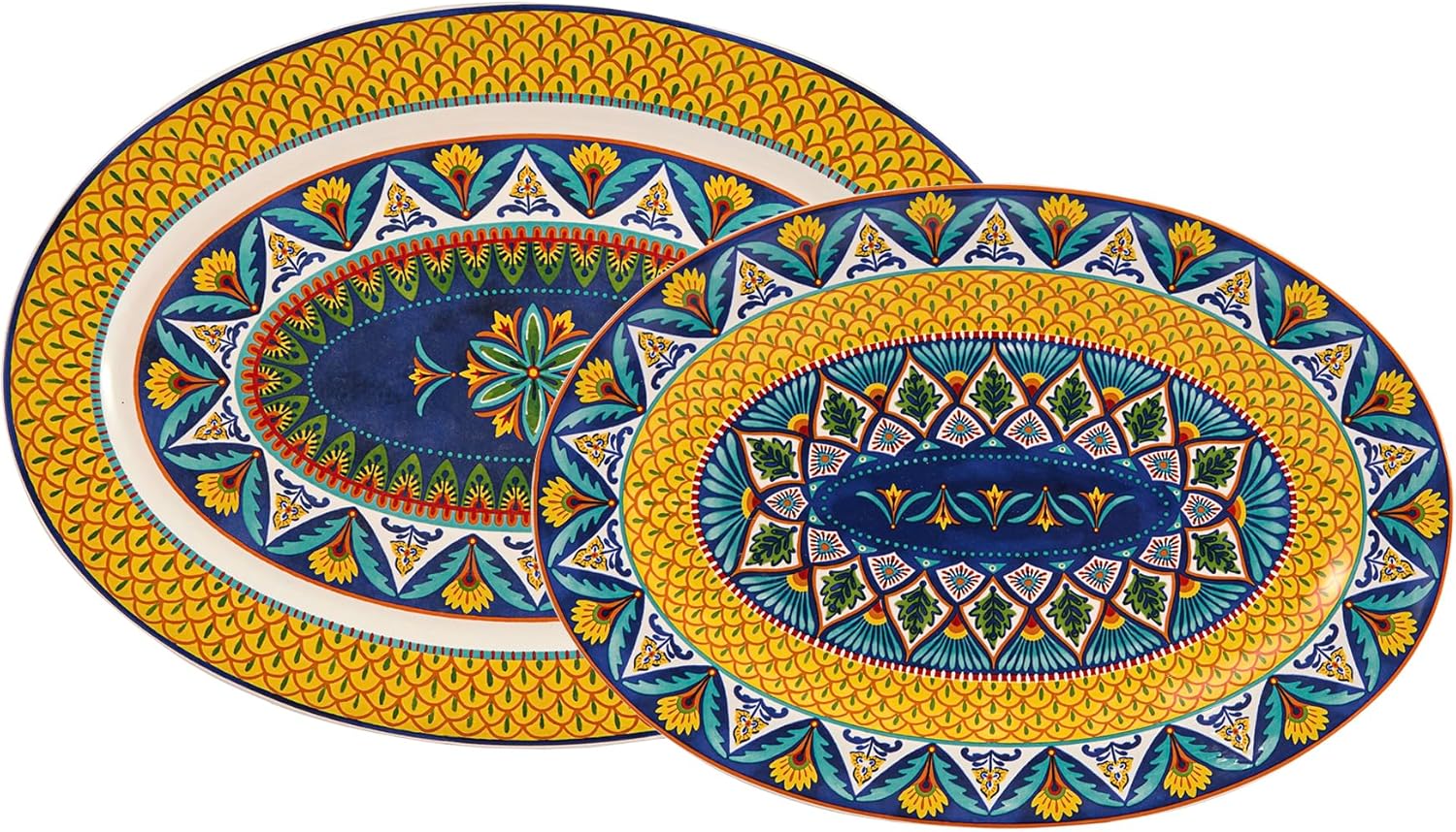 Bico Havana Oval Platters Set for Serving Fish and Chicken