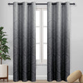 Ombre Blackout Curtains for Bedroom - Damask Thermal Insulated Panels