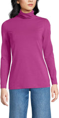 Lightweight Jersey Long Sleeve Turtleneck - Slim, Soft Essential End