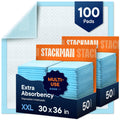 Chucks Pads Disposable 100-Pack 30in x 36in Extra Large Bed Pads