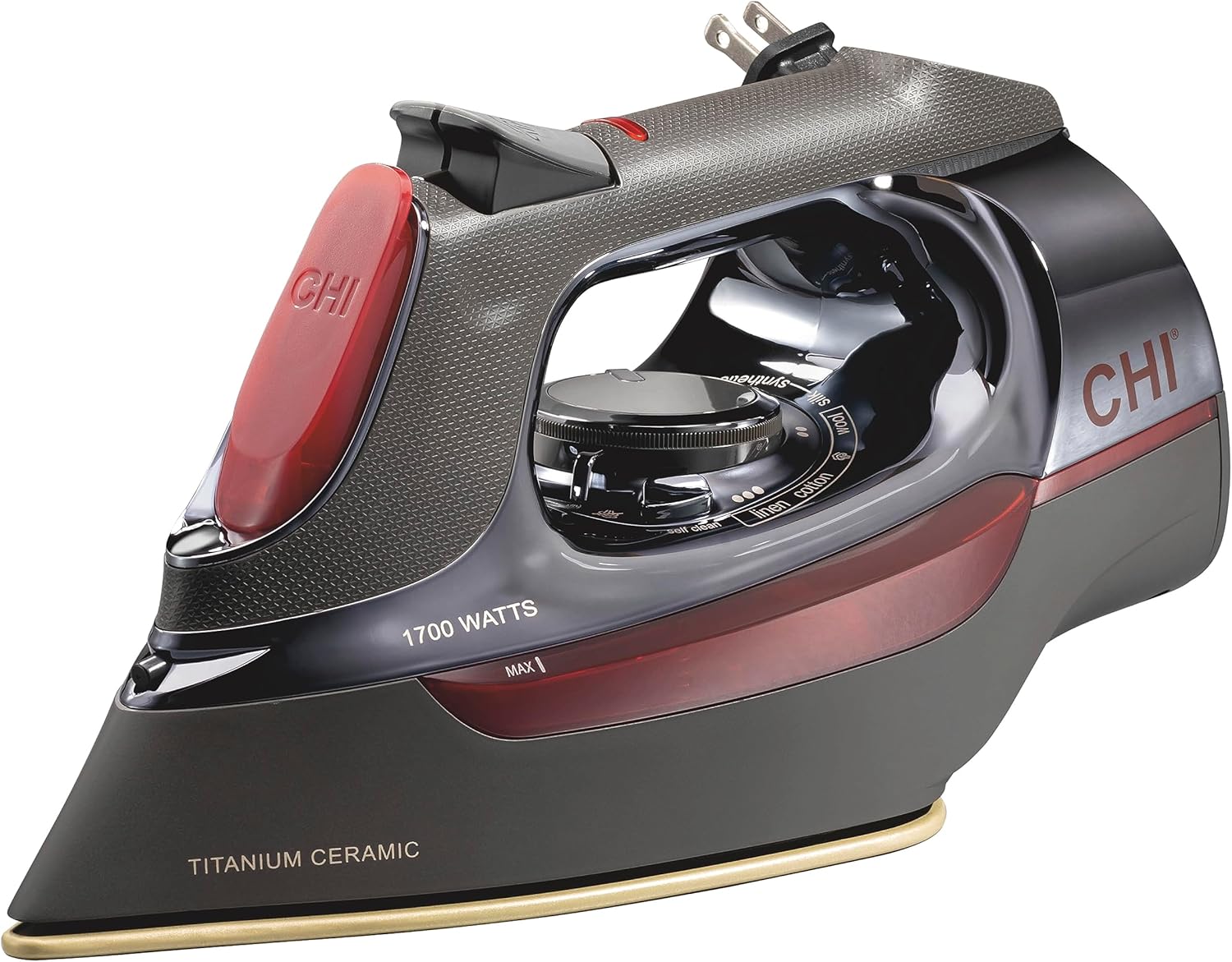 CHI Steam Iron for Clothes with Powerful Steam and Retractable Cord