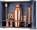 Mixology & Craft 11-Piece Cocktail Shaker Set - Copper Home Bar Kit