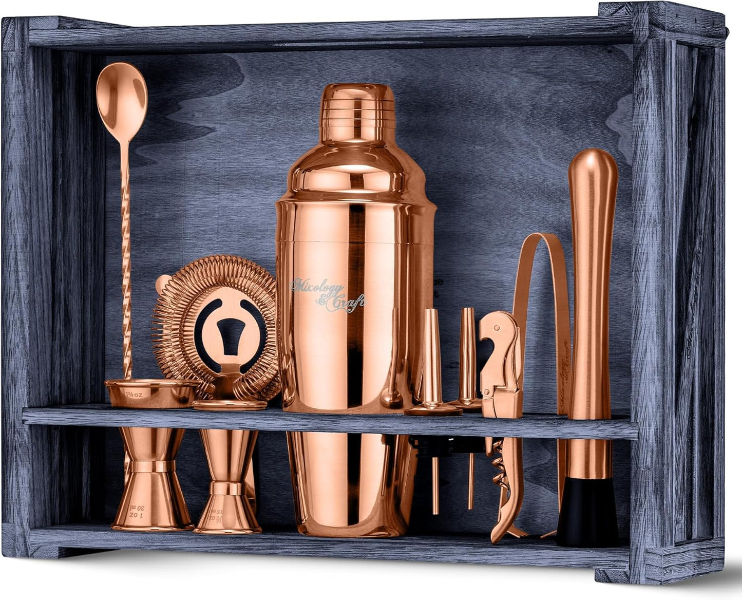 Mixology & Craft 11-Piece Cocktail Shaker Set for Home Bar