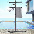 Pool Towel Rack Outdoor 61 in Free Standing - Stable Heavy Duty
