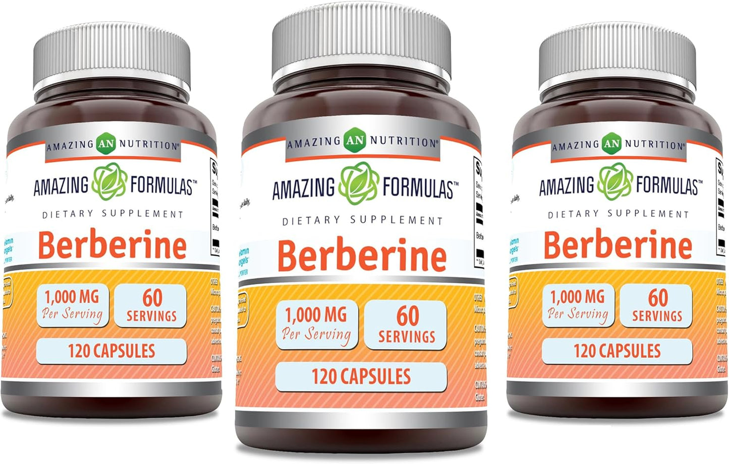 Berberine 1000mg Per Serving Capsules Supplement - Non GMO