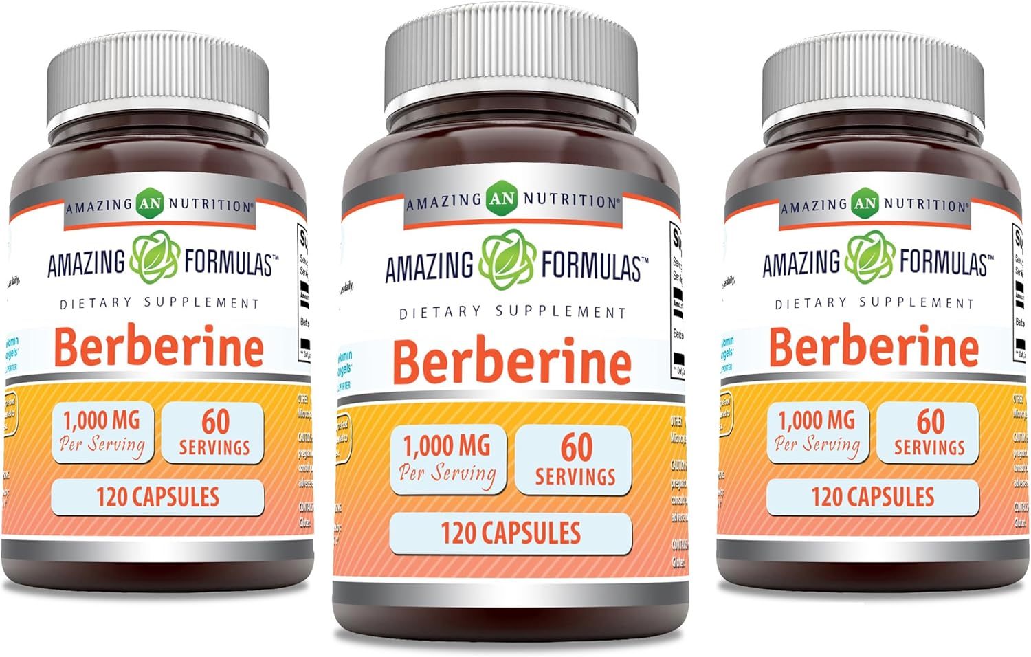 Berberine 1000mg Per Serving Capsules Supplement - Non GMO