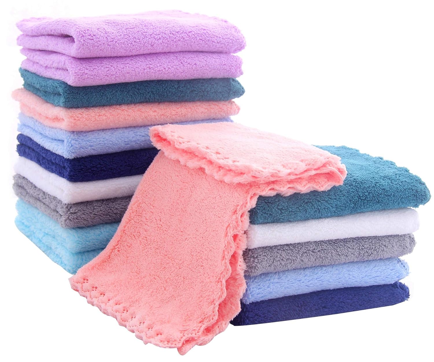 Ultra Soft Bamboo Baby Washcloths - Extra Absorbent & Gentle - 16 Pack