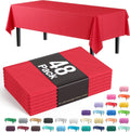 Red Tablecloths for Rectangle Tables 48 Pack 54ft x 108ft - Durable