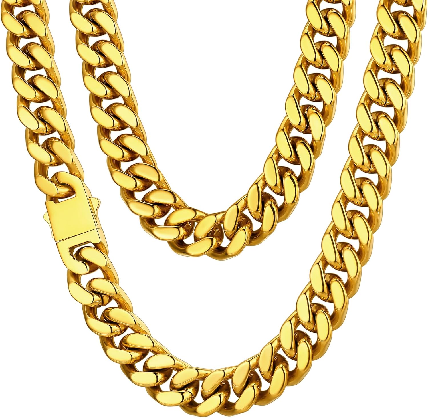 ChainsHouse Stainless Steel Mens Cuban Link Chain Necklace Gift