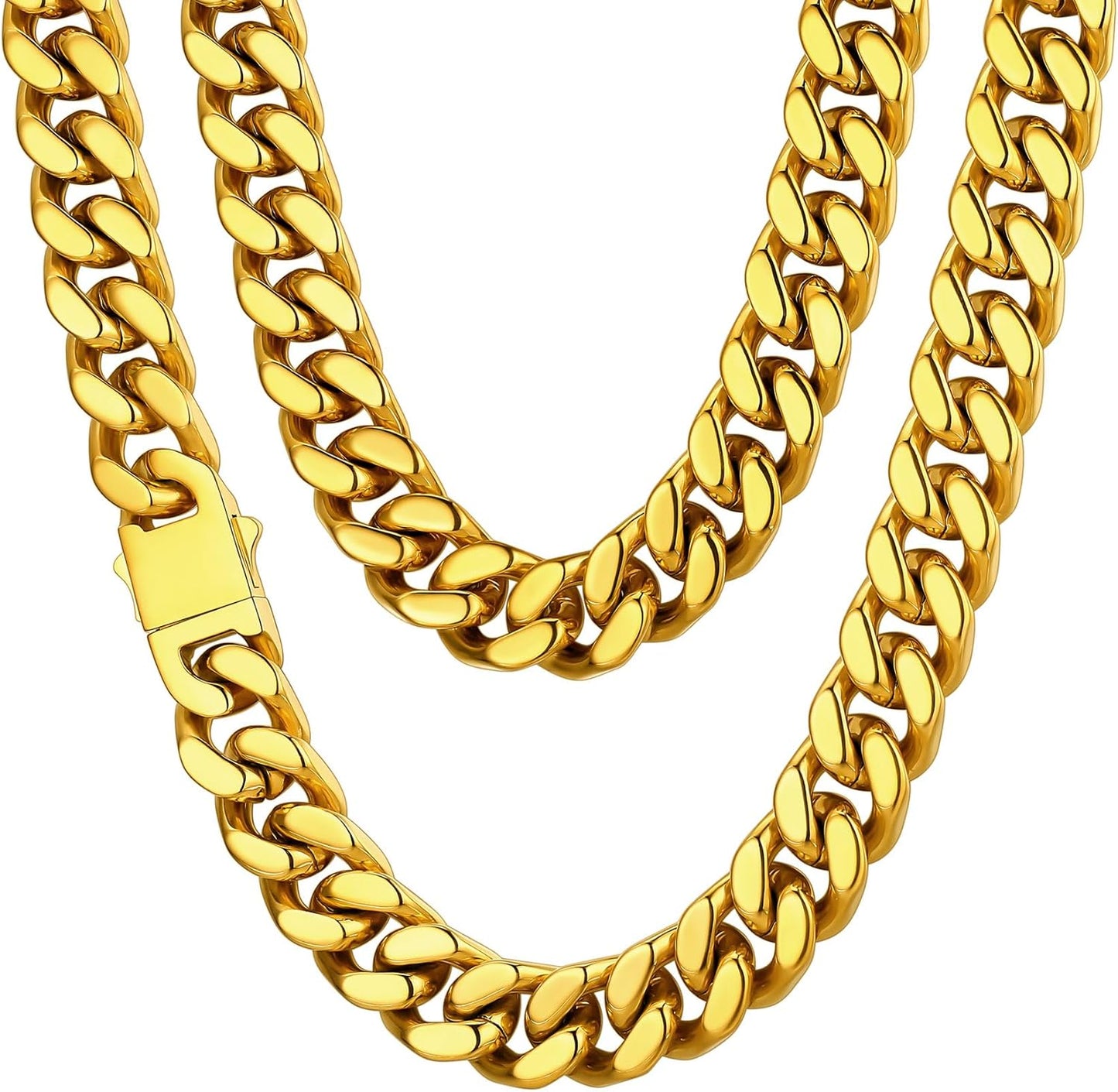 ChainsHouse Stainless Steel Mens Cuban Link Chain Necklace Gift