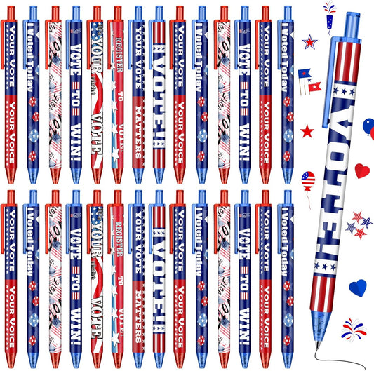 Vote Pens Bulk for Elections - 120 Pieces American Flag Souvenirs