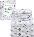 RUVANTI 7 Pcs Cotton Percale Split King Sheets - Breathable Comfort