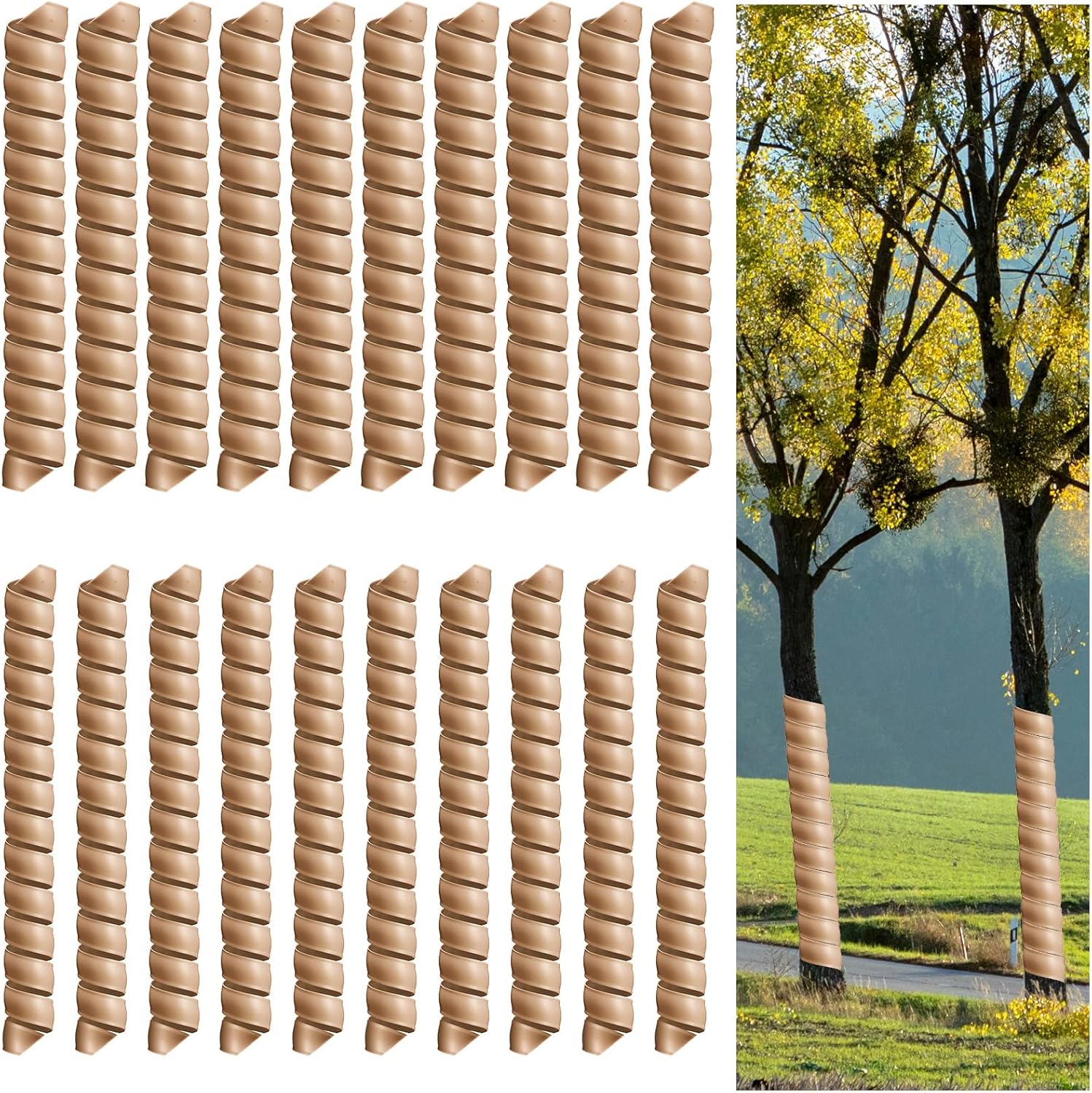 Wesiti 20 Pcs Tree Wraps for Protecting Young Trees from Pests