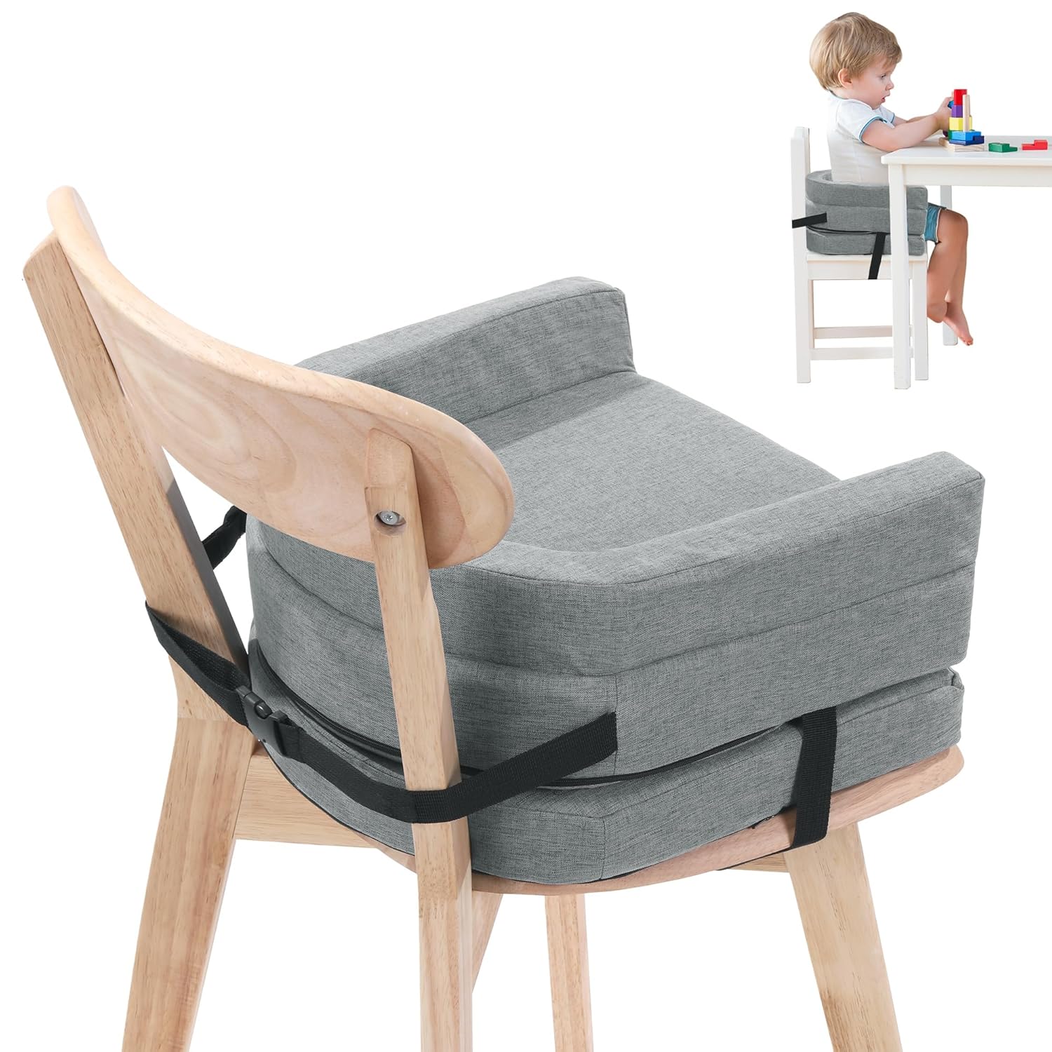 ROYALAY Toddler Booster Seat for Dining Table - Adjustable Height