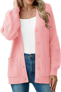 VIISHOW Women Chunky Knit V Neck Button Cardigan - Warm, Soft Layer