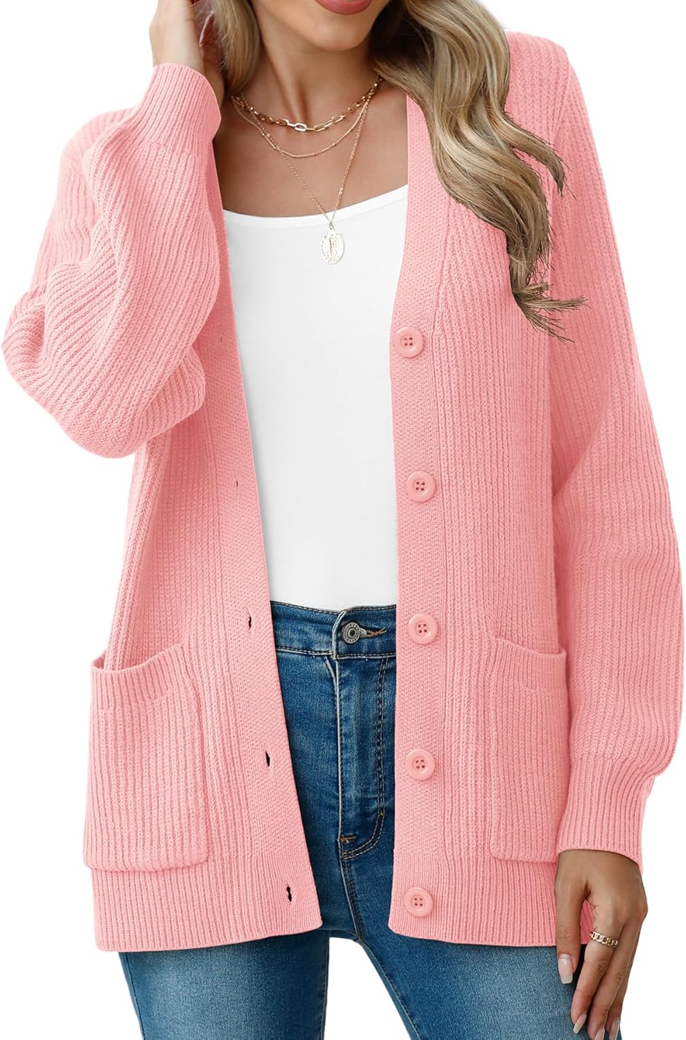 VIISHOW Women Chunky Knit Cardigan Sweater for Fall and Winter