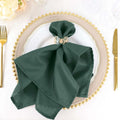 Cloth Napkins Set of 100 20x20 in Hunter Green - Reusable Linen-Look