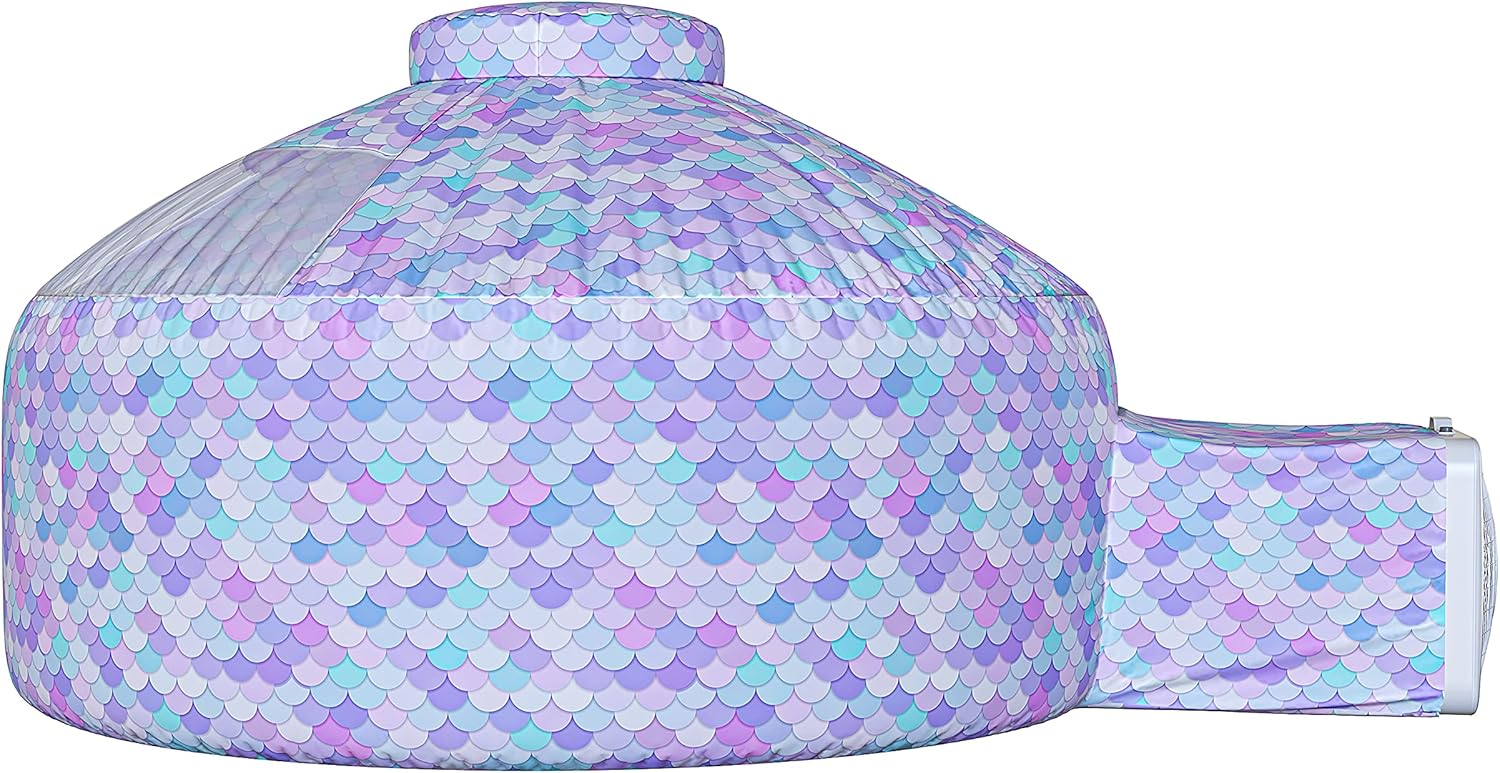 Inflatable Mermaid Playhouse for Kids - Instant Setup, Easy Storage 77x50