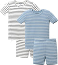AVAUMA Stripe Pattern Baby Pajama Set - Soft Snug Ribbed Sleepwear is