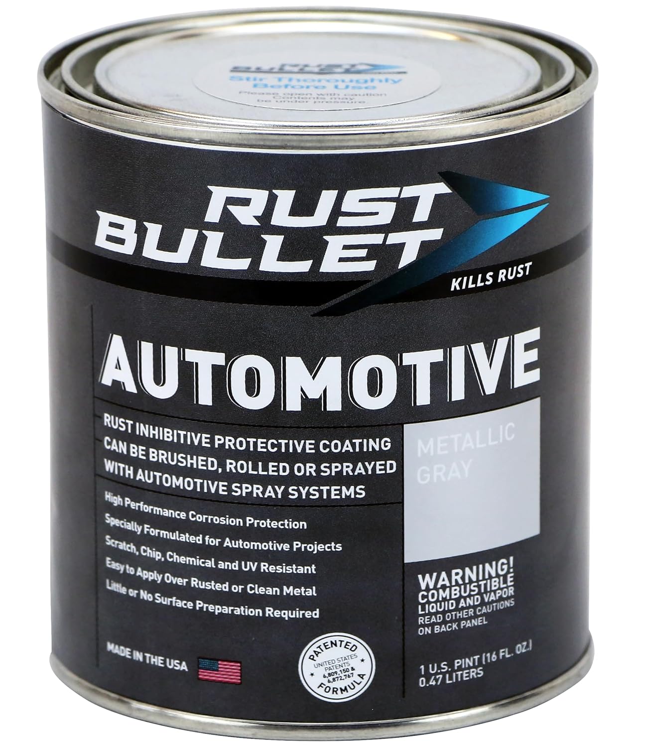 RUST BULLET Automotive Rust Inhibitor - Metallic Gray Coating