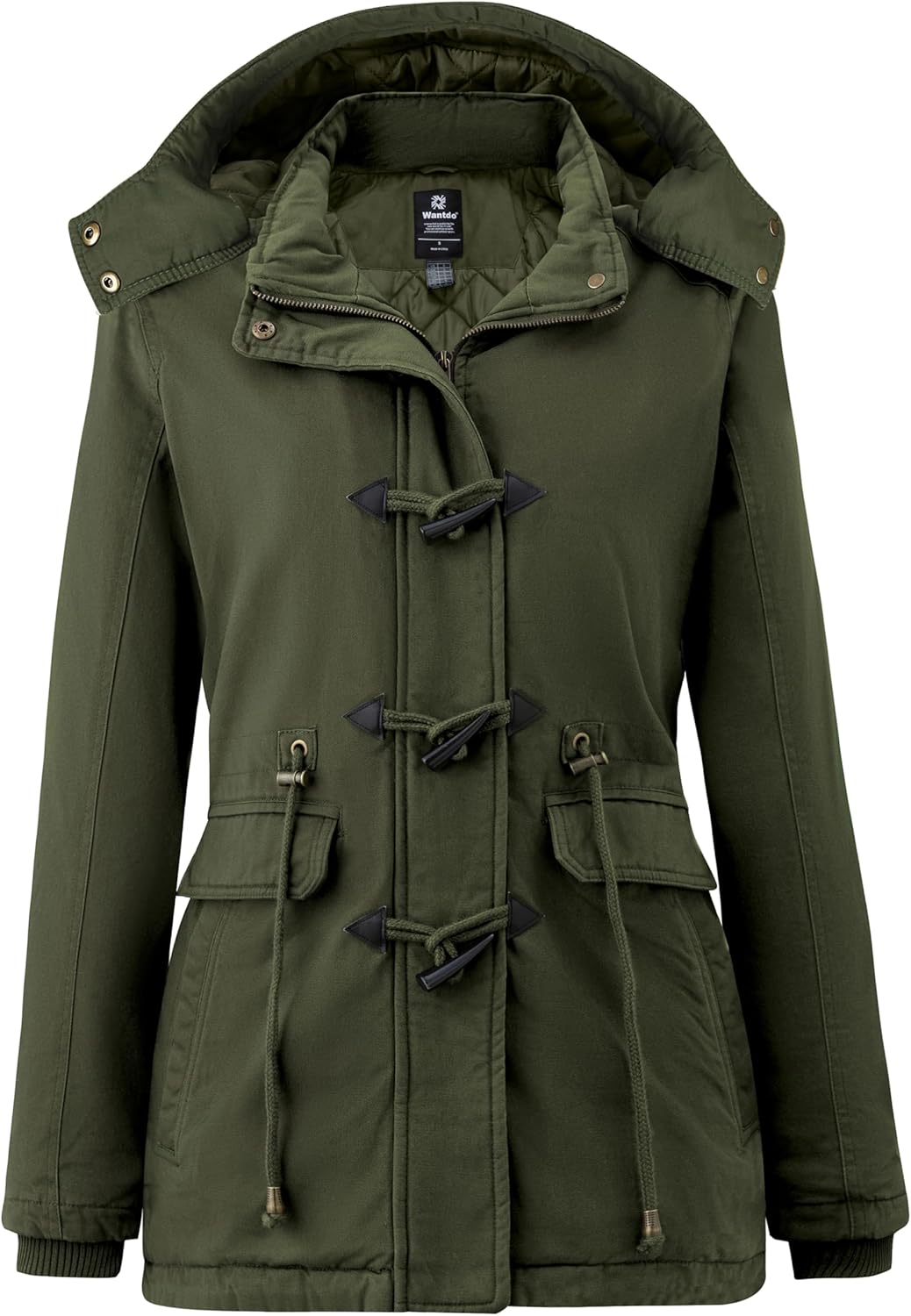 Wantdo Women's Winter Thicken Jacket with Removable Hood