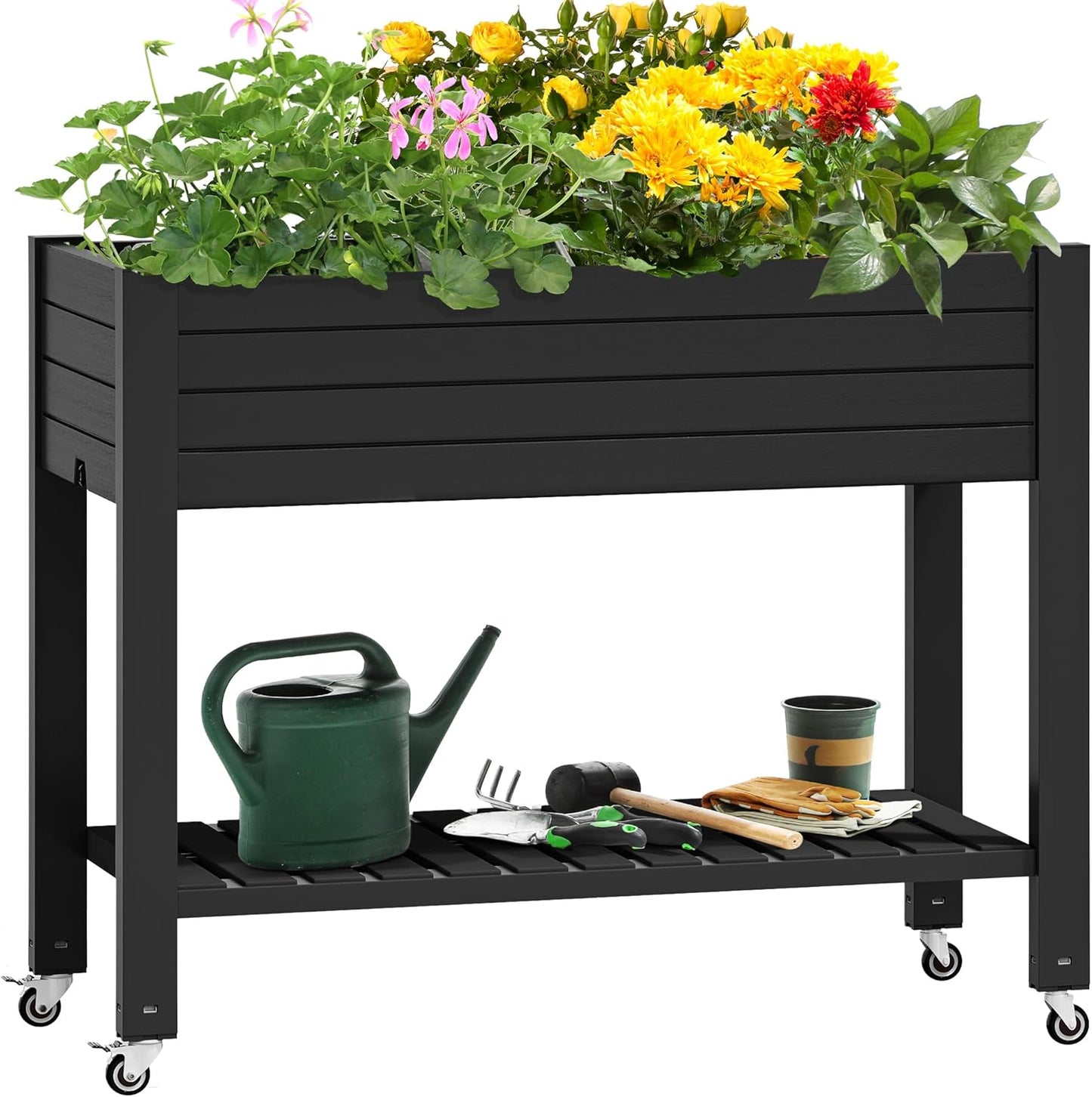 Elevated Garden Bed Kit with Legs and Wheels for Easy Gardening