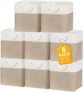 Collapsible Fabric Storage Bins 8 Pack - Beige Linen Closet Organizers
