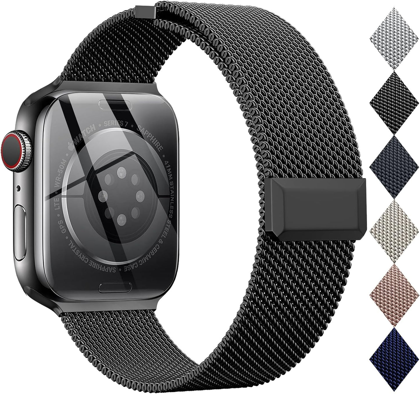 EPULY Stainless Steel Magnetic Apple Watch Band