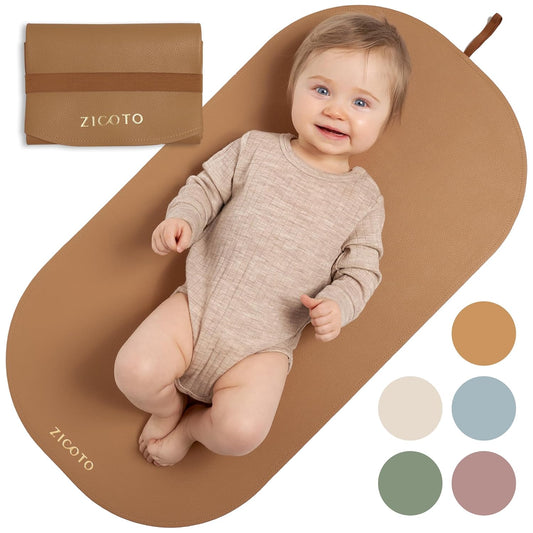 ZICOTO Vegan Leather Changing Mat - Soft & Portable!