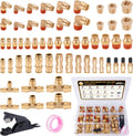 DOT Air Line Fittings Kit 58 Pcs Push to Connect - Complete DOT Brass